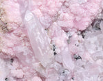 14cms RHODOCHROSITE ROSETTE QUARTZ PERU SPHALERITE JORDANITE ? CRYSTALS RBZ417
