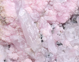 14cms RHODOCHROSITE ROSETTE QUARTZ PERU SPHALERITE JORDANITE ? CRYSTALS RBZ417