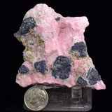 8.3cms RHODOCHROSITE QUARTZ CALCITE CRYSTALS JORDANITE (?) GALENA PERU RB511