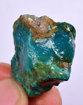 9.7grs GEM SILICA CHRYSOCOLLA LILY MINE PERU CHALCEDONY QUARTZ BLUE ROUGH SB149
