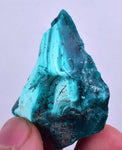 13.8grs BLUE MALACHITE CHRYSOCOLLA SCULPTURE SCENIC PERU ROUGH DECORATION UB157