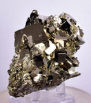 7.6cms PYRITE CUBICL PERU SHINY CRYSTALS QUARTZ MINERAL SPECIMEN COLLECTOR MB71