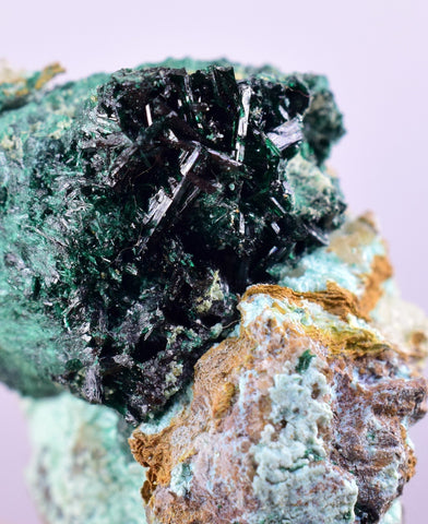 3.4cms ATACAMITE DRUZY MALCHITE CHRYSOCOLLA LILY MINE PERU MINERAL AB73