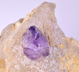 11.7cm TWIN AMETHYST ON JAPAN LAW TWIN QUARTZ MINERAL SPECIMEN PERU UNIQUE AB243