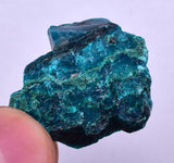 55grs BLUE MALACHITE CHRYSOCOLLA SCULPTURE SCENIC PERU ROUGH DECORATION UB183