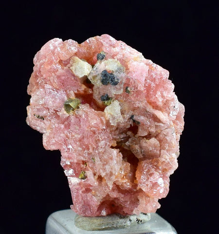 2cms RHODOCHROSITE FLUORITE PYRITE CRYSTAL RHOMBOHEDRAL SUPER MINIATURE RB310