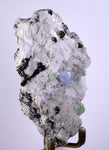 8.8ms  GREEN BLUE FLUORITE PYRITE CRYSTAL PERU HUANZALA MINE SHINY KB18