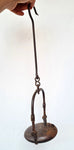 46cm  LENTICULAR MINERS LAMP FRANCE CLOZET TUNNEL RARE LANTERN IRON CAST NB05
