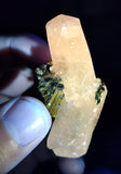 5.5 cms CALCITE TWIN QUARTZ PYRITE DICKITE PERU HUANZALA AB125