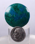 2.8cms CHRYSOCOLLA CABOCHON PERU PARROT WING EILAT STONE JEWELRY PENDANT BB69