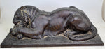 LION SCULPTURE BRONZE BY SCULPTOR ARTEMIO OCAÑA 34 cms. PERU