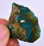 11.5grs GEM SILICA CHRYSOCOLLA LILY MINE PERU CHALCEDONY QUARTZ BLUE ROUGH SB150