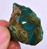 11.5grs GEM SILICA CHRYSOCOLLA LILY MINE PERU CHALCEDONY QUARTZ BLUE ROUGH SB150