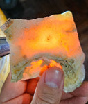 119 grams GEM PINK OPAL PERU ROUGH ANGEL SKIN TRANSLUCENT CORAL COLOR PB67