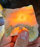 119 grams GEM PINK OPAL PERU ROUGH ANGEL SKIN TRANSLUCENT CORAL COLOR PB67