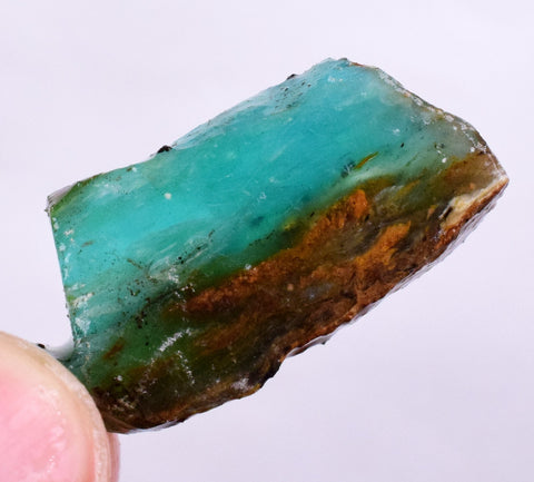 4.5 grams GEM BLUE OPAL PERU SLAB SCENIC SEASCAPE MINERAL SPECIMEN OB54
