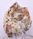 6.1 cms RED ORANGE ZEOLITE STILBITE LAUMONTITE CALCITE CRYSTALS PERU FB60