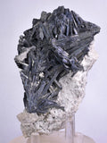 12cms STIBNITE QUARTZ CRYSTAL PERU MINERAL SPECIMEN COLLECTOR MB117