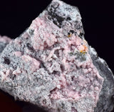 6.5cms RHODOCHROSITE ROSETTE PYRITE CRYSTALS PERU MINERAL SPECIMEN RB573