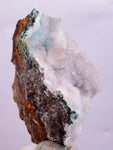 5.6cms DRUZY CHRYSOCOLLA QUARTZ LILY MINE PERU COPPER 2000 DISCOVERY DB24