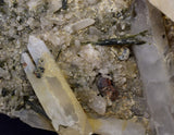 20cms CALCITE WITH QUARTZ EPIDOTE CRYSTALS PERU SHINY MINERAL SPECIMEN GB41