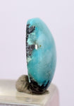 3carats GEM SILICA CHRYSOCOLLA CABOCHON CHALCEDONY PERU SCENIC BB209