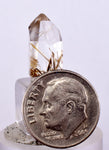 1.4cms QUARTZ RUTILATED POLISHED CABOCHON BRASIL RUTILE PENDANT JEWELRY QB59