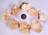 LOT 8 GEM ZEOLITE STILBITE HEULANDITE APOPHYLLITE (?) CRYSTALS PERU FB61