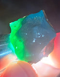 8.6grs GEM SILICA CHRYSOCOLLA LILY MINE PERU CHALCEDONY QUARTZ BLUE ROUGH SB144