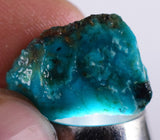 15.5carats GEM SILICA CHRYSOCOLLA CHALCEDONY PERU HIGH YIELD NEW FIND ROUGH SB52