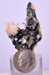 4.3cms CERUSSITE BARITE GALENA CRYSTALS MOROCCO MINERAL SPECIMEN KB43