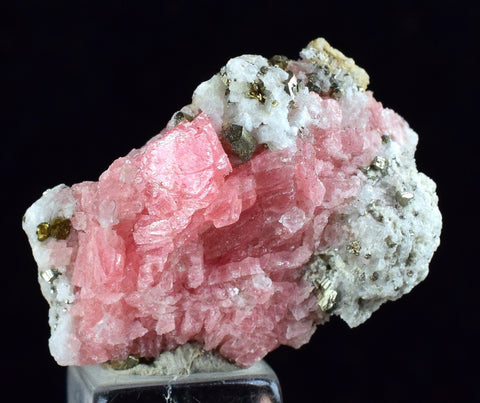 2.5cms RHODOCHROSITE FLUORITE PYRITE CRYSTAL RHOMBOHEDRAL SUPER MINIATURE RB298
