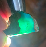 4grs GEM SILICA CHRYSOCOLLA LILY MINE PERU CHALCEDONY QUARTZ BLUE ROUGH SB154