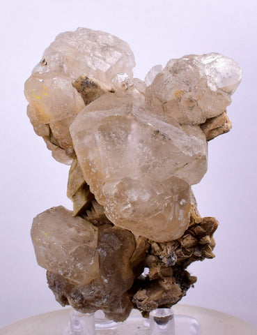 7.5cms CALCITE WITH QUARTZ CRYSTALS PERU SHINY MINERAL SPECIMEN COLLECTOR GB07