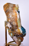 7.9cms DRUZY CHRYSOCOLLA QUARTZ LILY MINE PERU COPPER 2000 DISCOVERY DB40