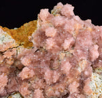 9.7cms ROSE DRUZY QUARTZ BRIGHT CRYSTALS CATHEDRAL BOTRYOIDAL PERU NEW FIND QB72