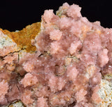 9.7cms ROSE DRUZY QUARTZ BRIGHT CRYSTALS CATHEDRAL BOTRYOIDAL PERU NEW FIND QB72
