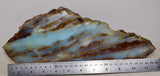 1.6Kg 31cm BLUE OPAL PERU SLAB SCENIC SEASCAPE SCULPTURE ROUGH LANDSCAPE OB152