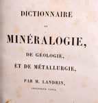BOOK 1856 LANDRIN DICTIONARY MINERALOGY GEOLOGY METALLURGY FRANCE 506 PAGES NB10