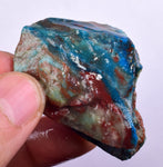 34 Grams GEM BLUE OPAL PERU ROUGH SCENIC SEASCAPE MINERAL SPECIMEN OB131