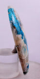 7.3 cms BLUE CHRYSOCOLLA QUARTZ MALACHITE PERU SCENIC CABOCHON PENDANT BB111