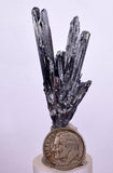 5.1cms STIBNITE CRYSTAL PERU MINERAL SPECIMEN COLLECTOR MB92