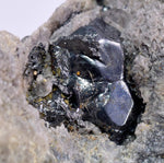 6.1cms ACANTHITE QUARTZ PYRARGYRITE CHALCOPYRITE CRYSTALS MINERAL PERU HB181