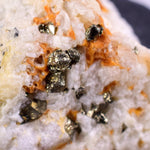 3.3cm EMERALD CRYSTAL PYRITE SLATE CALCITE QUARTZ COLOMBIA MINERAL SPECIMEN EB33