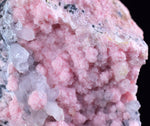 6.1cms RHODOCHROSITE ROSETTE HELVITE QUARTZ PERU PINK CRYSTALS MINERAL RB334