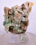 6.3cms DRUZY CHRYSOCOLLA QUARTZ PERU COPPER MINERAL SPECIMEN COLLECTOR DB86