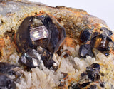 10.2cms TWIN CASSITERITE BRILLIANT CRYSTALS FACET GRADE  BOLIVIA MINERAL EB54