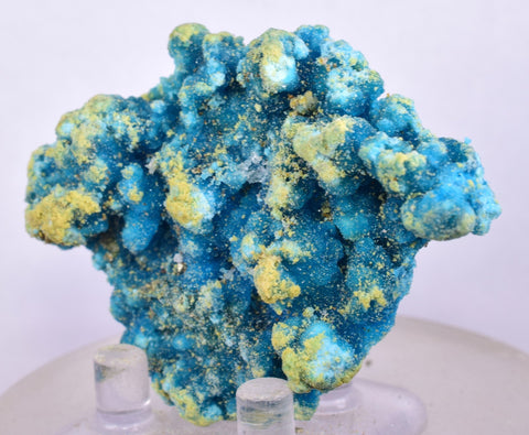6.5cms CHALCANTHITE MELANTERITE ROMERITE ALUNOGEN PERU NATURAL  CRYSTALS FB68