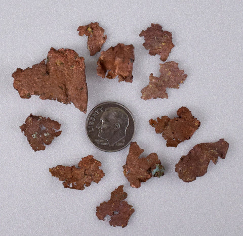 Lot 11 NATIVE COPPER PERU CRYSTAL IRON NEW FIND SOME FINE IRIDESCENT IB30