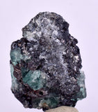 3.1cms GEOCRONITE GREEN FLUORITE CRYSTAL PERU MILPO ATACOCHA PERU SHINY KB34
